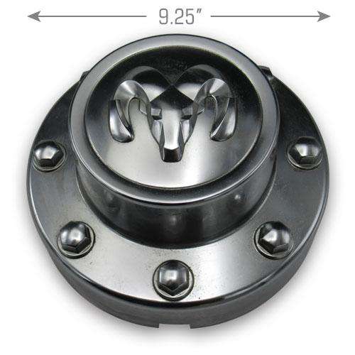 4x Center Hub Caps For Dodge Ram 3500 Dually 2011-2018 - Polished, Rust Protected