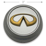 Infiniti Center Cap G35 03, 04  73668 Fits 5 Spoke 17" Wheel Gold Emblem